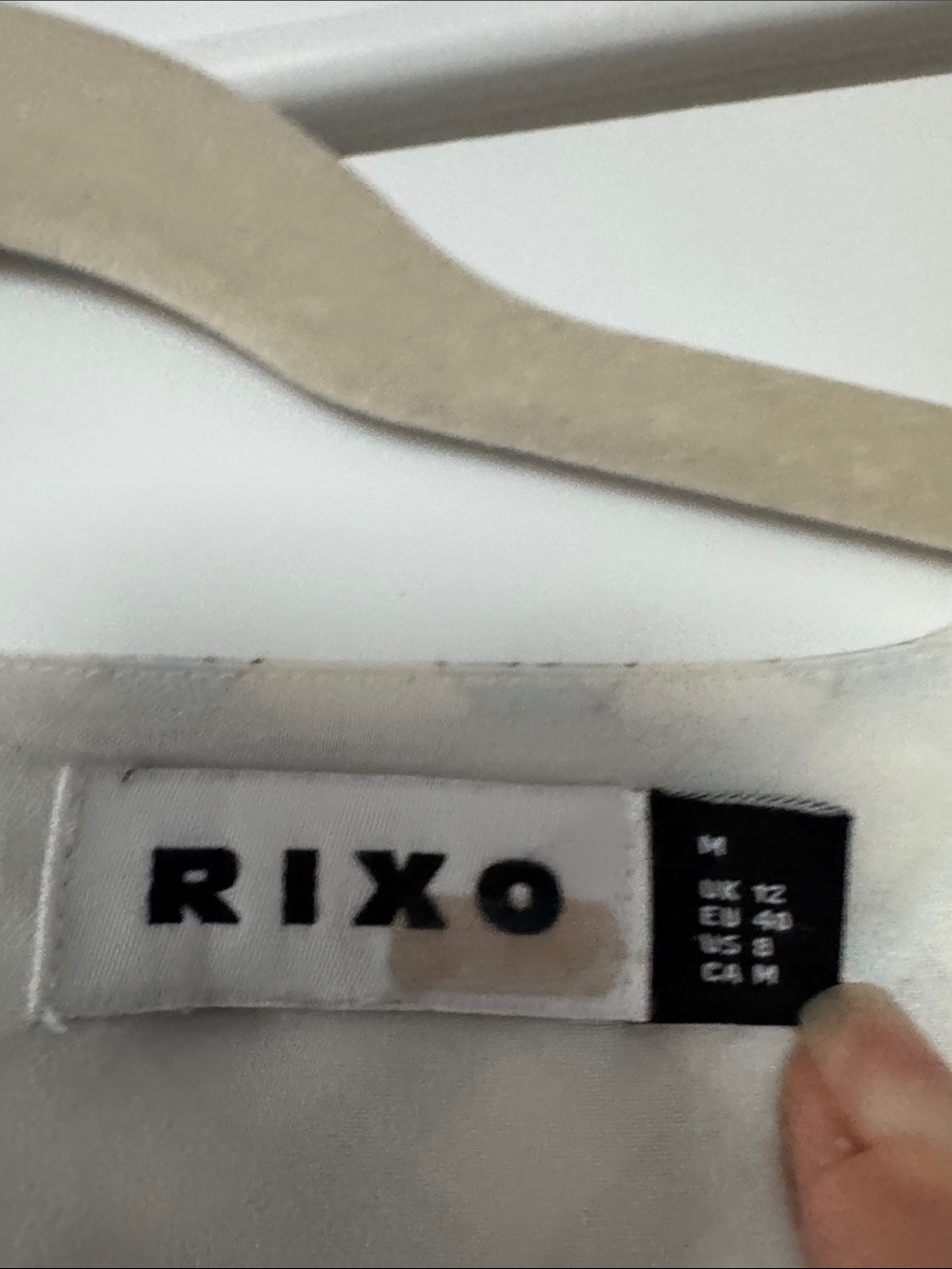 Rixo Printed Steph Dress White Blue Gingham Checkered Deep V Tie Back Size M - Picture 2 of 9